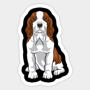 Illustration of a super cute beagle. Sticker